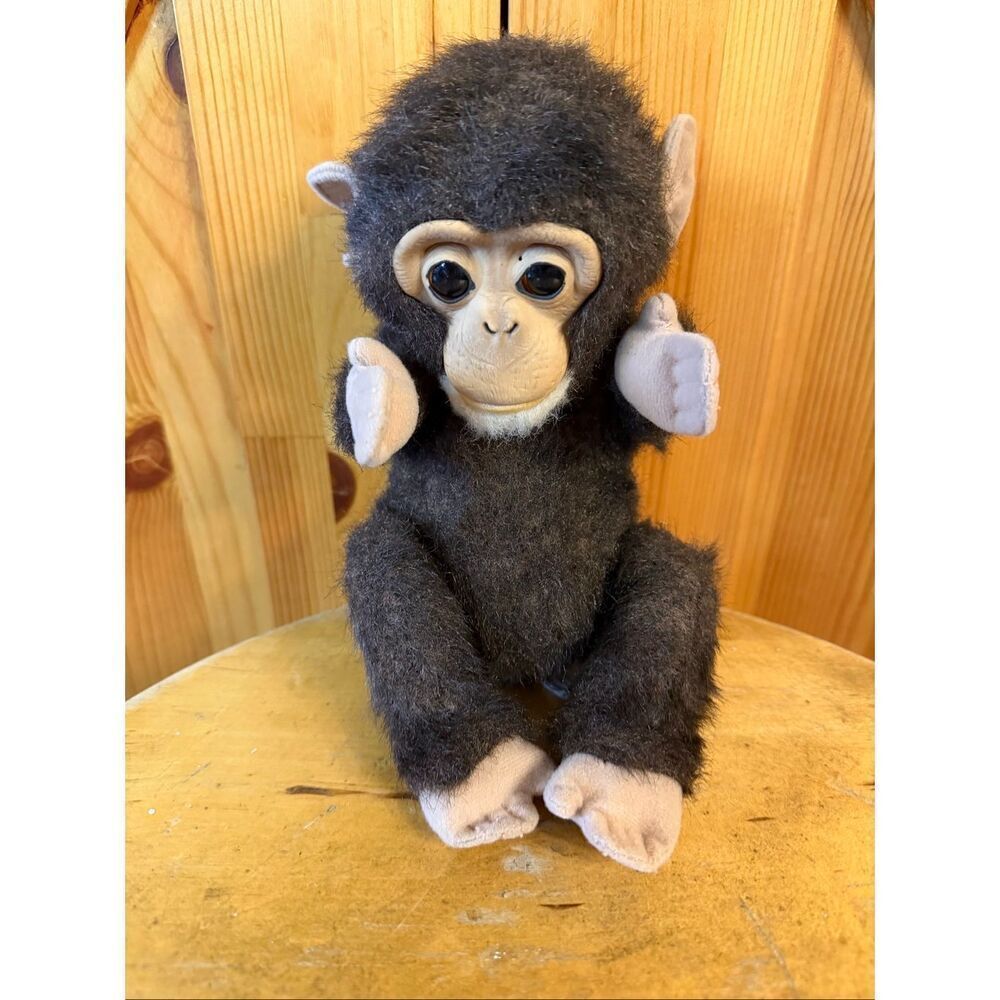 Hasbro FurReal Friends 2009 8" Newborn Chimp Chimpanzee WORKS Baby Monkey (7233)